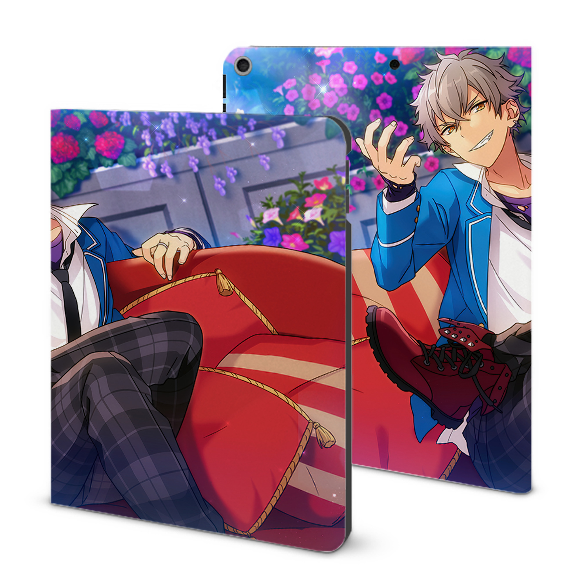 （画像用） あんさんぶるスターズ! Ensemble Stars IPad ケース ブック型 PUレザー TPU 耐衝撃 軽量 薄型 ペン収納なし 全面保護 IPad 各モデル対応
